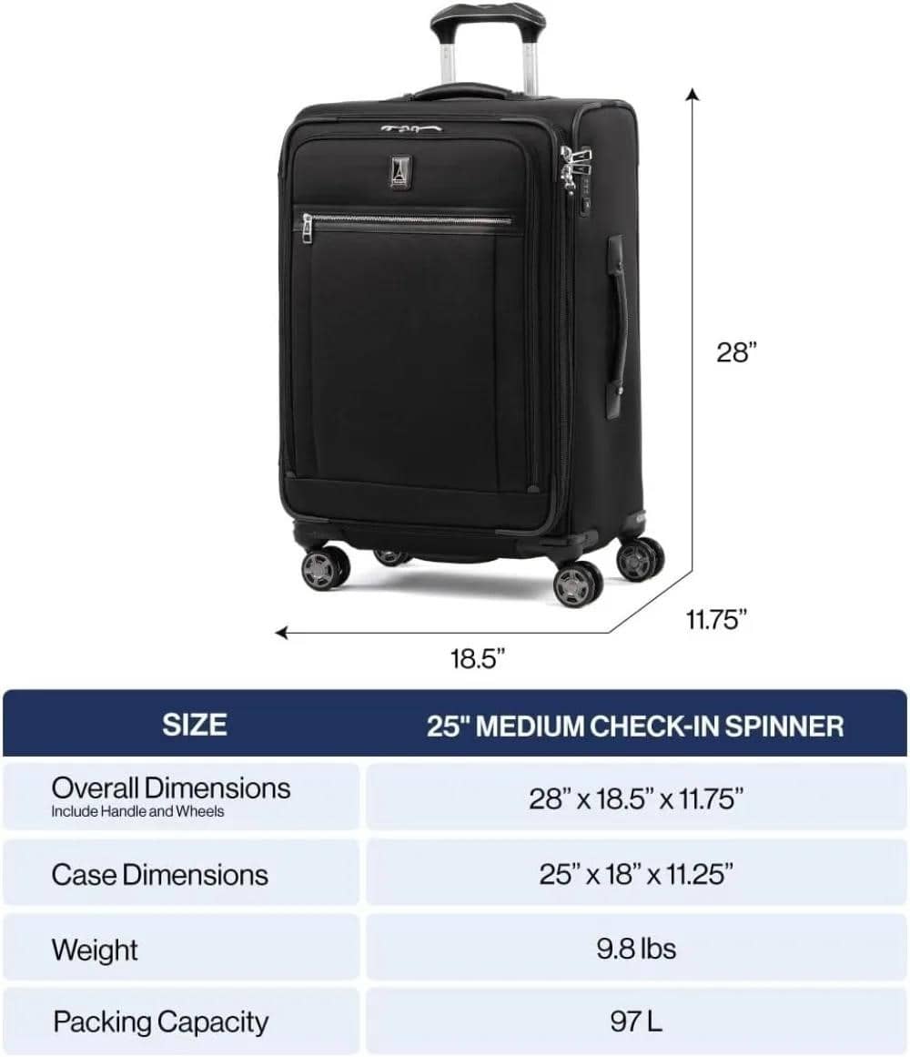 Travelpro Platinum Elite Softside Expandable Checked Baggage, 8
